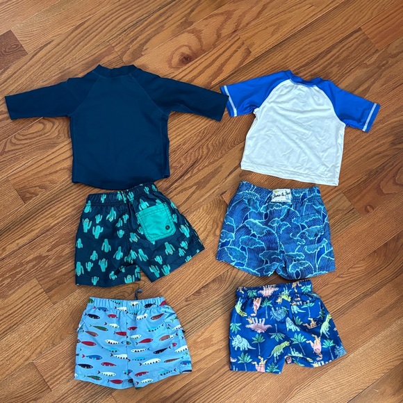 Mud Pie Navy and Blue Kids Rashguard Set - Picture 5 of 14